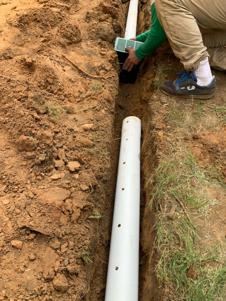 French drain system in anna