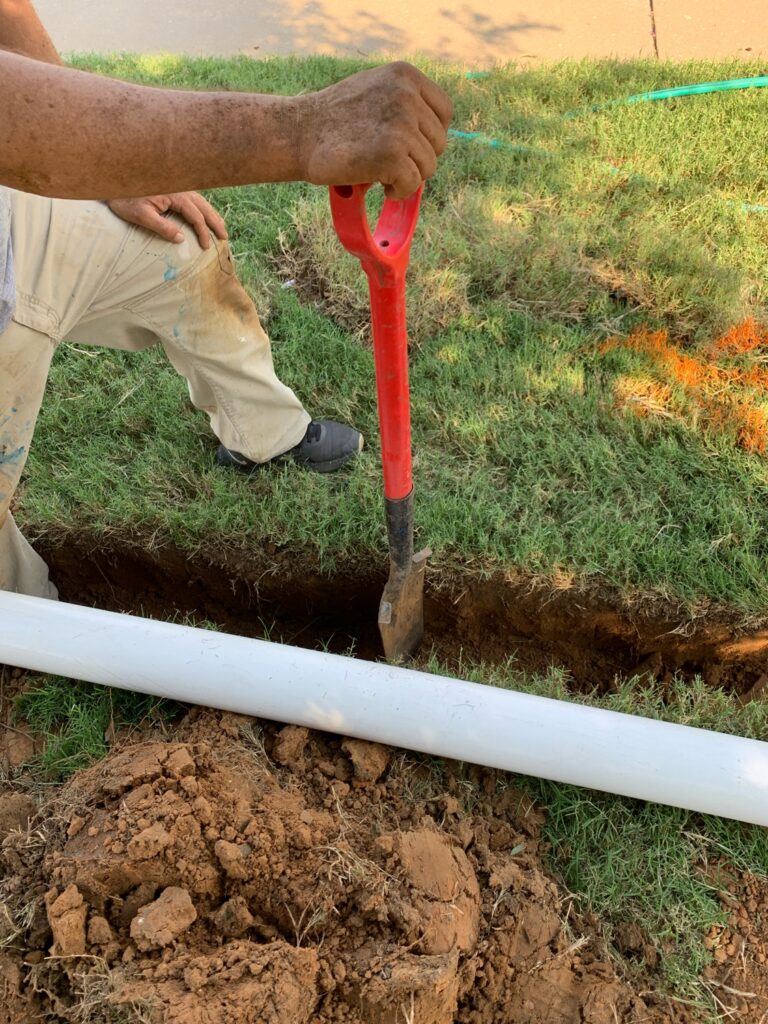 French Drain installation in prosper