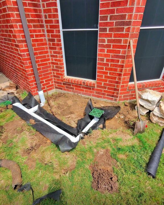 French Drain Installation In Melissa TX