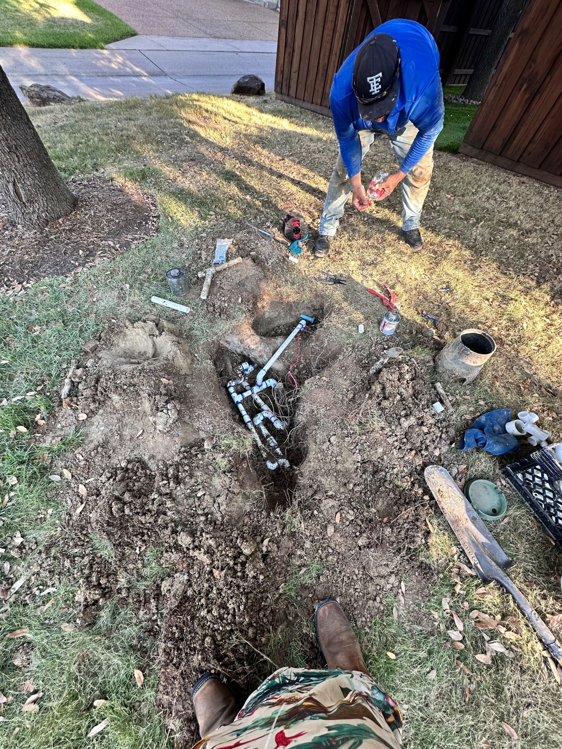 Broken Sprinkler Line in Celina TX