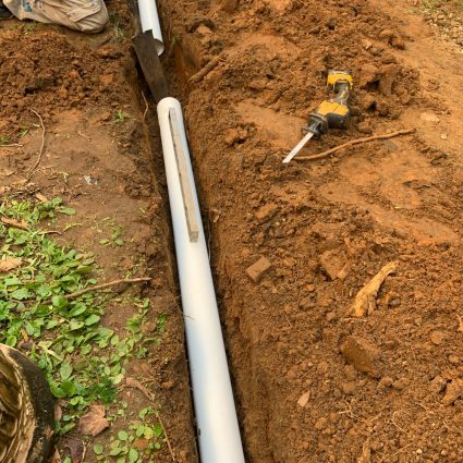 French Drain installation in Frisco