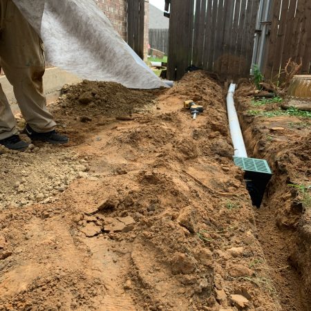 Yard drainage system in celina